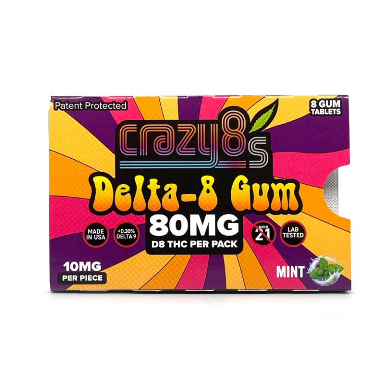 Delta 8 Gum 10mg D8 Chewing Gum Made in USA
